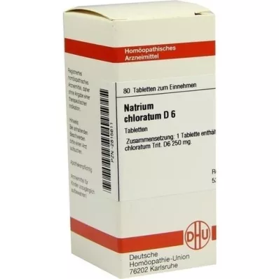 NATRIUM CHLORATUM D 6 tabletes, 80 kapsulas