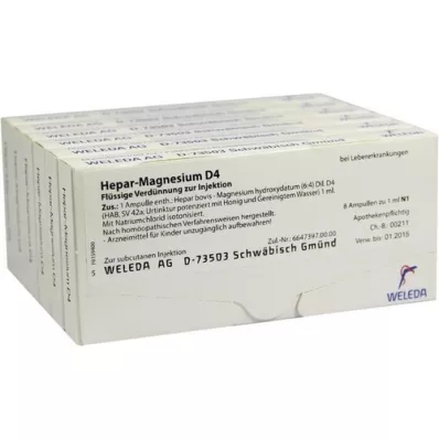 HEPAR MAGNESIUM D 4 ampulas, 48X1 ml