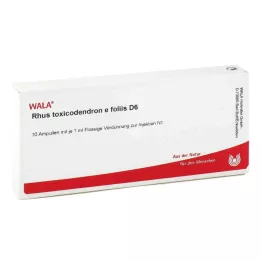 RHUS TOXICODENDRON E foliis D 6 ampulas, 10X1 ml
