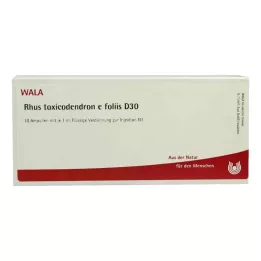 RHUS TOXICODENDRON E foliis D 30 ampulas, 10X1 ml