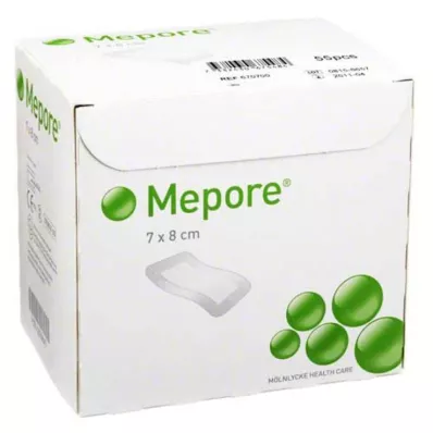 MEPORE Sterils brūču pārsējs 7x8 cm, 55 gab MEPORE Sterils brūču pārsējs 7x8 cm, 55 gab