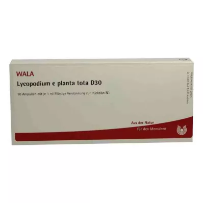 LYCOPODIUM E planta tota D 30 ampulas, 10X1 ml