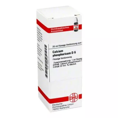 CALCIUM PHOSPHORICUM D 6 atšķaidījums, 20 ml CALCIUM PHOSPHORICUM D 6 atšķaidījums, 20 ml