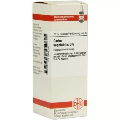 CARBO VEGETABILIS D 6 atšķaidījums, 20 ml