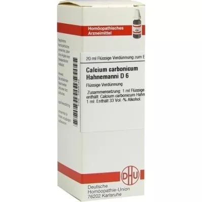 CALCIUM CARBONICUM Hahnemanni D 6 Atšķaidījums, 20 ml