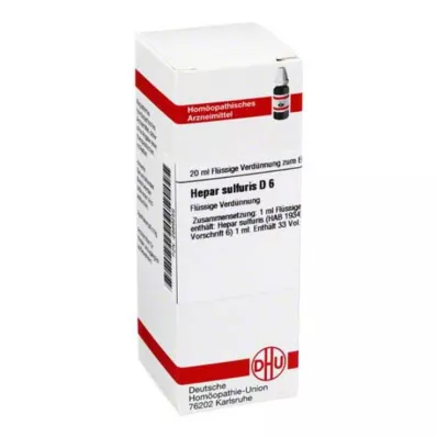 HEPAR SULFURIS D 6 atšķaidījums, 20 ml HEPAR SULFURIS D 6 atšķaidījums, 20 ml
