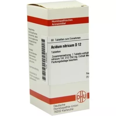 ACIDUM NITRICUM D 12 tabletes, 80 kapsulas