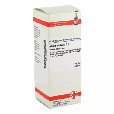 ALLIUM SATIVUM D 6 atšķaidījums, 50 ml