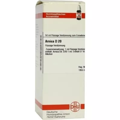 ARNICA D 20 atšķaidījums, 50 ml