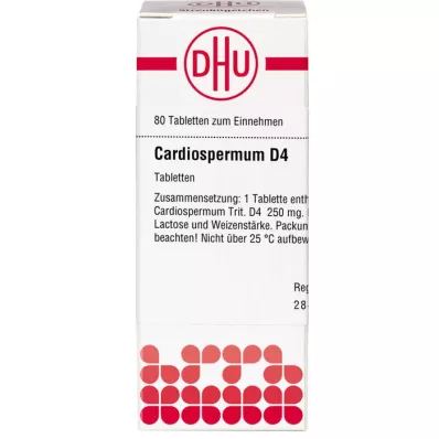 CARDIOSPERMUM D 4 tabletes, 80 kapsulas