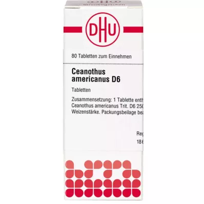 CEANOTHUS AMERICANUS D 6 tabletes, 80 kapsulas