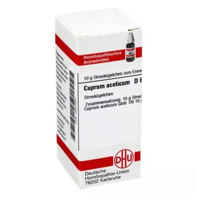CUPRUM ACETICUM D 6 lodītes, 10 g