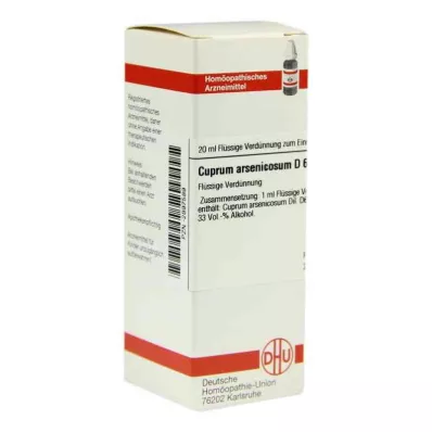 CUPRUM ARSENICOSUM D 6 atšķaidījums, 20 ml CUPRUM ARSENICOSUM D 6 atšķaidījums, 20 ml