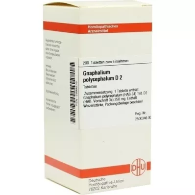 GNAPHALIUM POLYCEPHALUM D 2 tabletes, 200 kapsulas