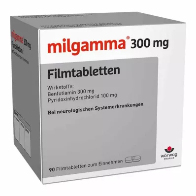 MILGAMMA 300 mg apvalkotās tabletes, 90 gab