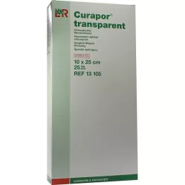 CURAPOR Sterila caurspīdīga brūču pārsējs 10x25 cm, 25 gab