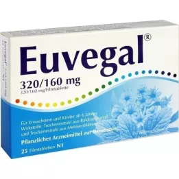 EUVEGAL 320 mg/160 mg apvalkotās tabletes, 25 gab
