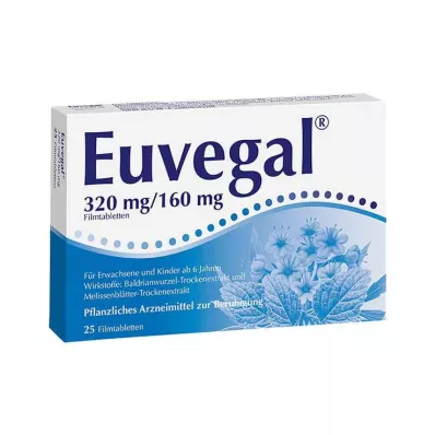 EUVEGAL 320 mg/160 mg apvalkotās tabletes, 25 gab