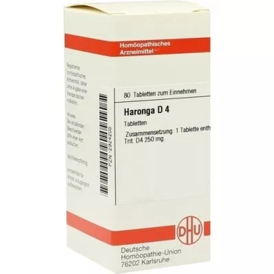 HARONGA D 4 tabletes, 80 kapsulas