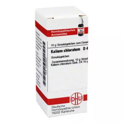 KALIUM CHLORATUM D 4 globules, 10 g KALIUM CHLORATUM D 4 globules, 10 g