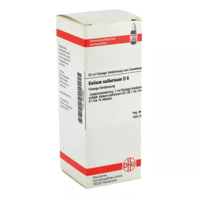 KALIUM SULFURICUM D 6 atšķaidījums, 50 ml