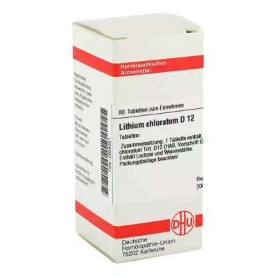 LITHIUM CHLORATUM D 12 tabletes, 80 kapsulas