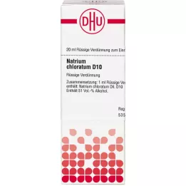 NATRIUM CHLORATUM D 10 atšķaidījums, 20 ml