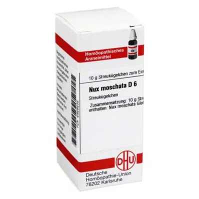 NUX MOSCHATA D 6 lodītes, 10 g NUX MOSCHATA D 6 lodītes, 10 g