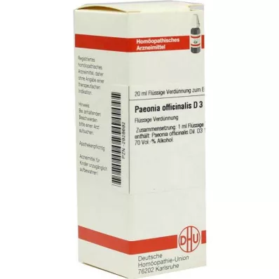 PAEONIA OFFICINALIS D 3 atšķaidījums, 20 ml PAEONIA OFFICINALIS D 3 atšķaidījums, 20 ml