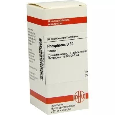 PHOSPHORUS D 30 tabletes, 80 kapsulas