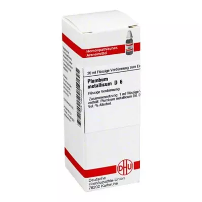 PLUMBUM METALLICUM D 6 atšķaidījums, 20 ml