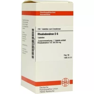 RHODODENDRON D 6 tabletes, 200 kapsulas