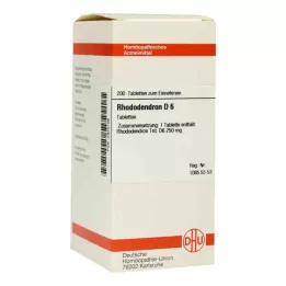 RHODODENDRON D 6 tabletes, 200 kapsulas