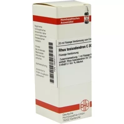 RHUS TOXICODENDRON C 30 atšķaidījums, 20 ml