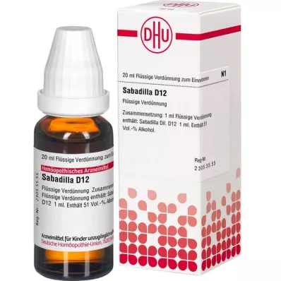 SABADILLA D 12 atšķaidījums, 20 ml