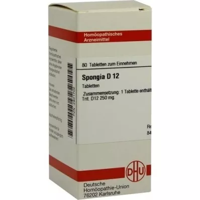 SPONGIA D 12 tabletes, 80 kapsulas
