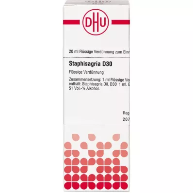 STAPHISAGRIA D 30 atšķaidījums, 20 ml