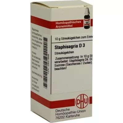 STAPHISAGRIA D 3 globules, 10 g