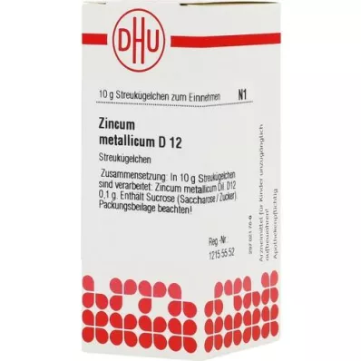 ZINCUM METALLICUM D 12 bumbiņas, 10 g