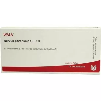 NERVUS PHRENICUS GL D 30 ampulas, 10X1 ml NERVUS PHRENICUS GL D 30 ampulas, 10X1 ml