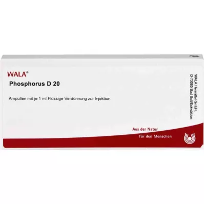 PHOSPHORUS D 20 ampulas, 10X1 ml PHOSPHORUS D 20 ampulas, 10X1 ml