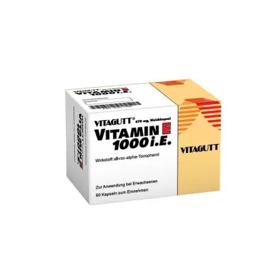 VITAGUTT E vitamīns 1000 mīkstās kapsulas, 60 gab