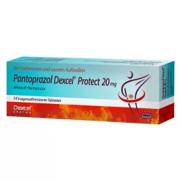 PANTOPRAZOL Dexcel Protect 20 mg zarnās apvalkotās tabletes, 14 gab