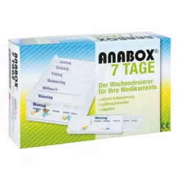 ANABOX 7 dienu nedēļas dozators, balts, 1 gab