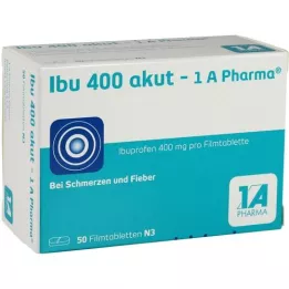 IBU 400 akut-1A Pharma apvalkotās tabletes, 50 gab
