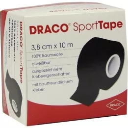 DRACO TAPEVERBAND 3,8 cmx10 m melns, 1 gab