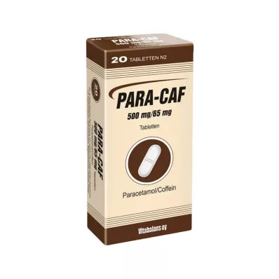 PARA CAF 500 mg/65 mg tabletes, 20 gab PARA CAF 500 mg/65 mg tabletes, 20 gab