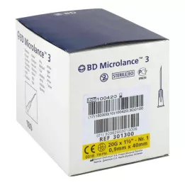 BD MICROLANCE Kangula 20 G 1 1/2 0,9x40 mm, 100 gab