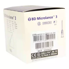 BD MICROLANCE Kanula 22 G 1 1/4 0,7x30 mm, 100 gab
