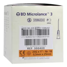 BD MICROLANCE Kanula 25 G 1 0,5x25 mm, 100 gab